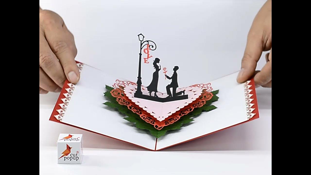 Heart Pop up Card. Cake 3d Pop-up Cards. Good proposals for 3d.