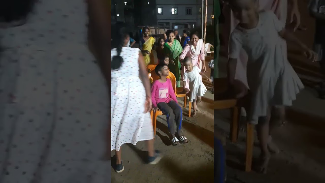 Lucky playing Musical chair.