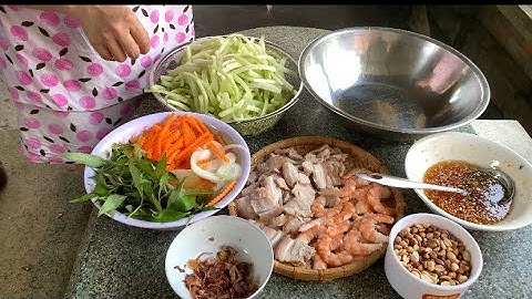 Cách chế biến món gỏi “ngó lục bình”