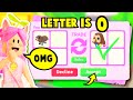 Only Trading *ONE LETTER* Challenge in Adopt Me Roblox!