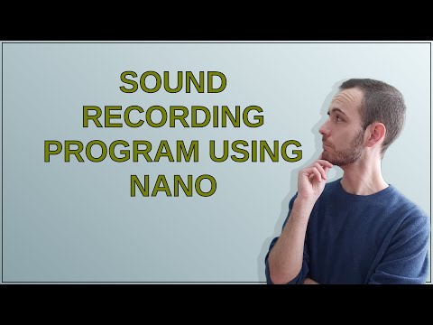 Raspberrypi: Sound recording program using Nano