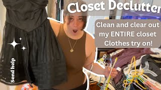 *Closet Declutter* Organize My Entire Closet With Me!!! SEND HELP