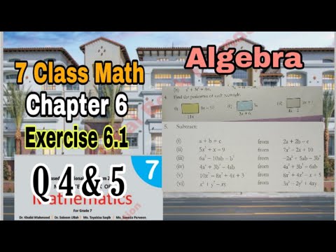 Class 7 Math Chapter 6 Exercise 6.1 |Q.4 and 5| algebra |math class 7 ...