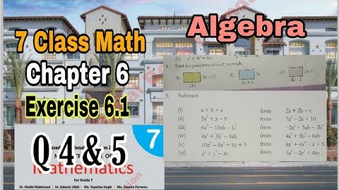Class 7 Math Chapter 6 Exercise 6.1 |Q.4 and 5| algebra |math class 7 chapter 6| ilmi darasgah