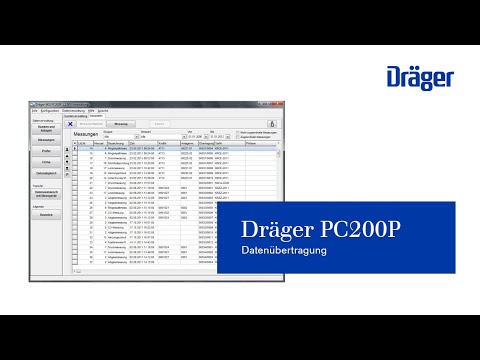 Dräger Software PC200P: So werden Daten mit der Software übertragen