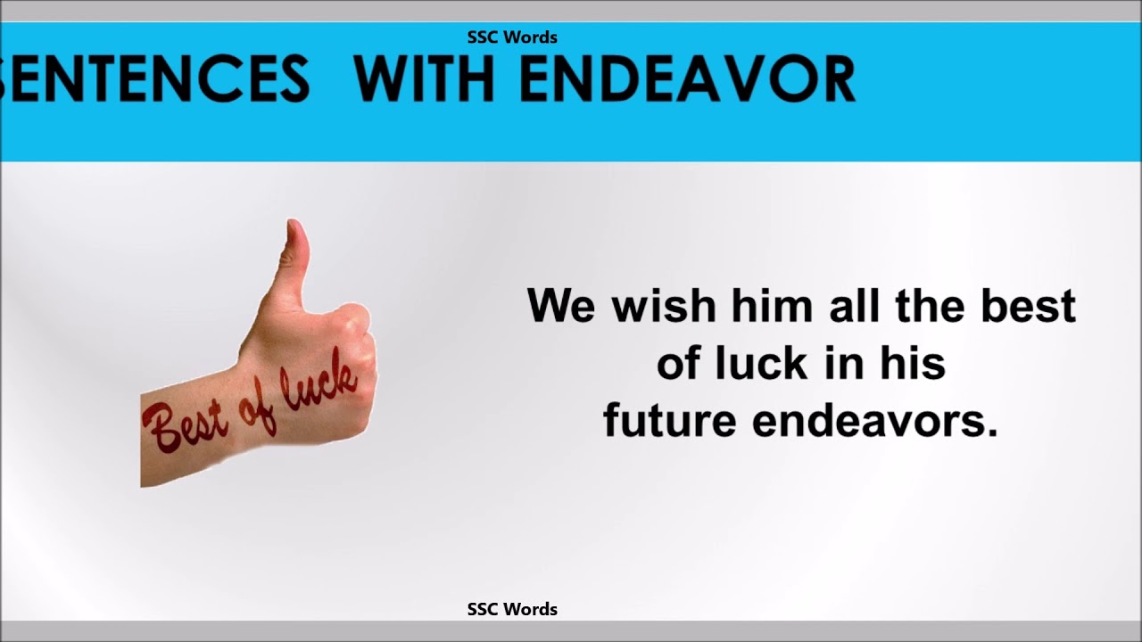 Endeavor word - Improve English - Meaning and 5 sentences - GRE / CAT ...