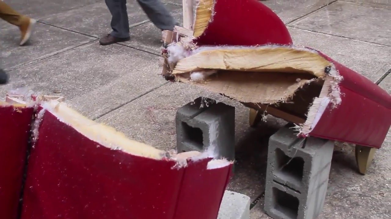 Fred Worden Cuts a Couch in Half with a Chainsaw YouTube