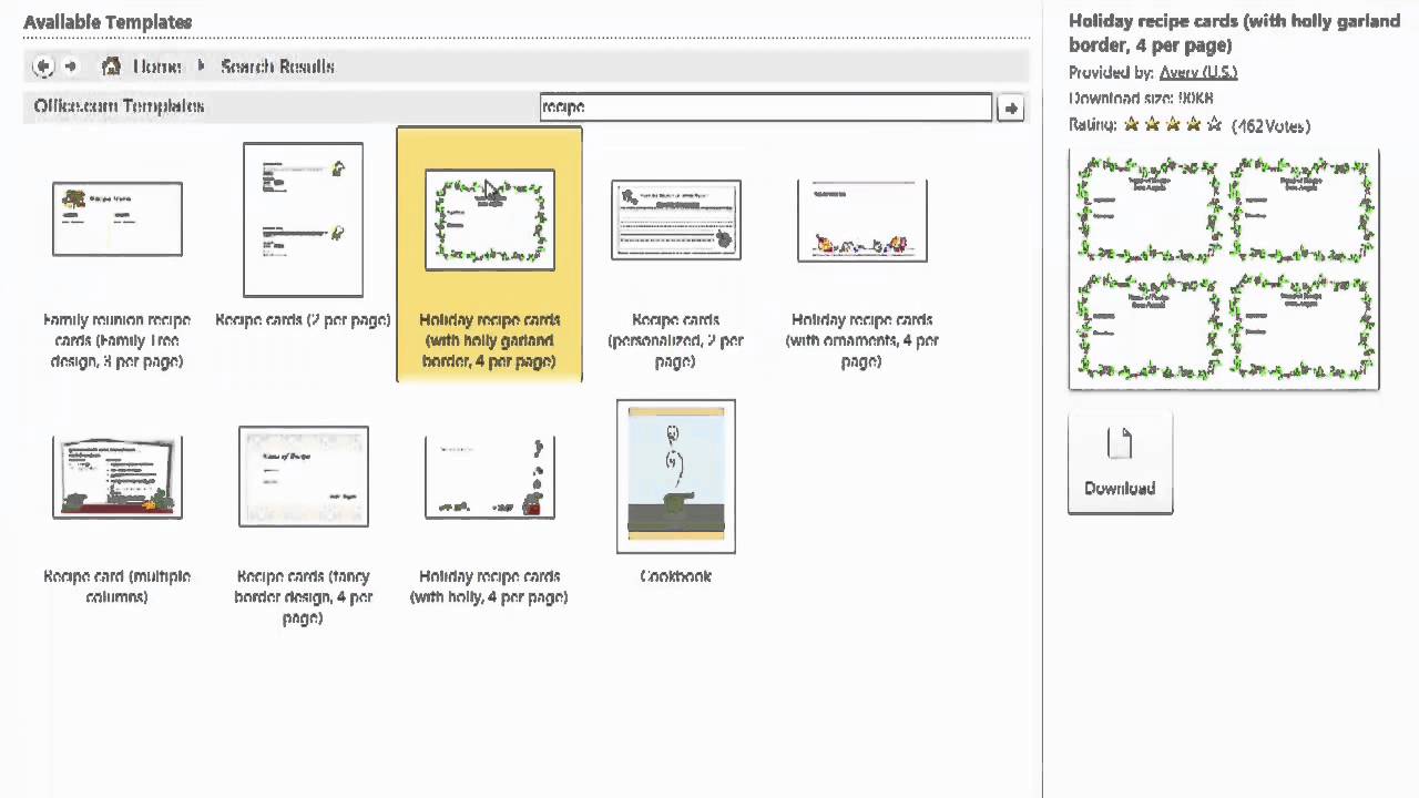 How to Make Fancy Recipe Cards Using Microsoft Word : Using MS Word Within Free Recipe Card Templates For Microsoft Word