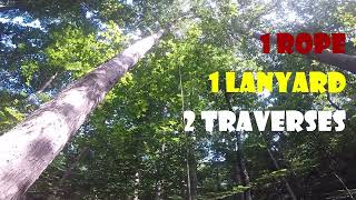 1 Rope 1 lanyard 2 traverses_Recreational Tree climbing