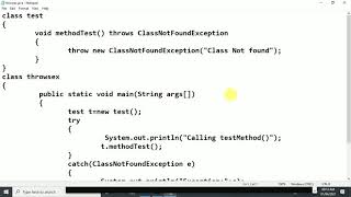 JAVA THROW & THROWS & FINALLY BLOCK