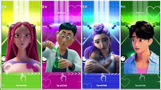 KPop Mira 🎸 Zoey 🎷 Rumi 🎺Saja Boys🎧Tiles hop EDM RUSH 🔥 screenshot 3