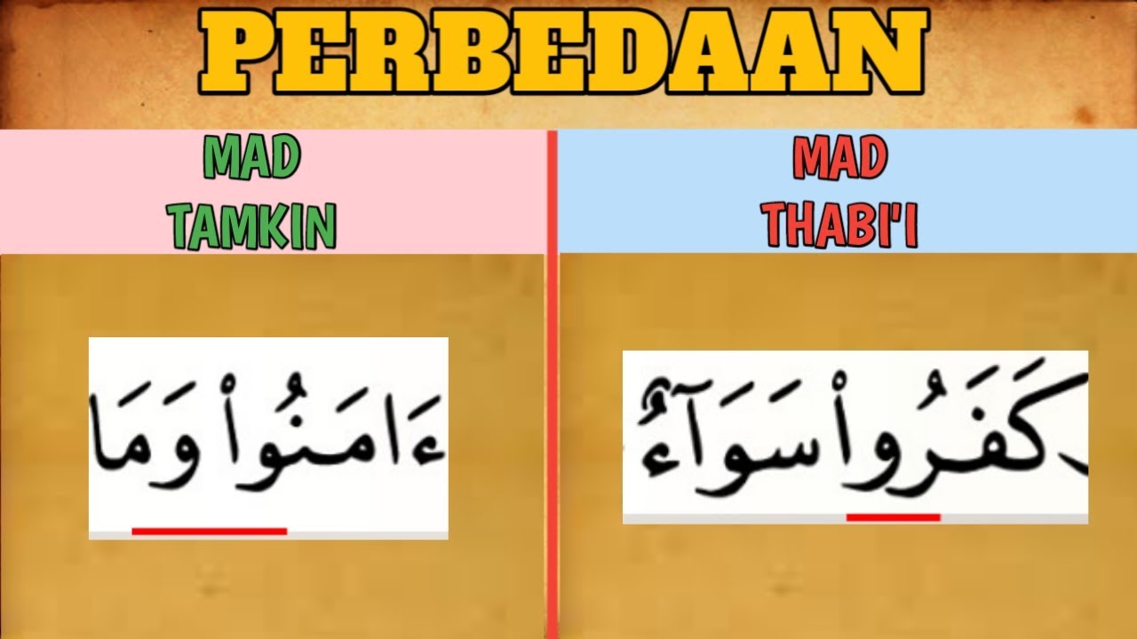 PERBEDAAN MAD THABI'I DAN MAD TAMKIN