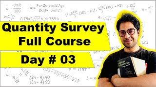 “Complete” Quantity survey course | day 03 | for beginners