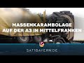 Massenkarambolage auf A3: LKW fährt in Stauende