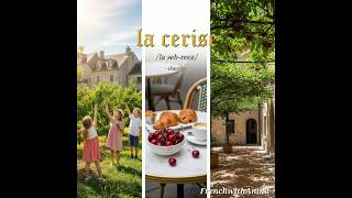 🇫🇷 FRENCH A1 Fruits vocab: #cherry #fruit #frenchlesson #tutorial #exam #vocabulary #french #show