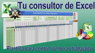 Plantilla para control de horas trabajadas en Excel con calendario perpetuo.