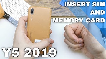 How to Insert SIM and memory card HUAWEI Y5 2019