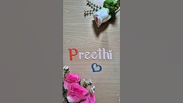 Preethi ❤️ Name Sand Art | Beautiful Trending Sand Name Art #preethi #shorts #sandnameart #nameart