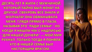 видео: Свекровь скрывала, что мой муж тайно женат на другой. Один чек разрушил всё, во что я верила. картинка: Свекровь скрывала, что мой муж тайно женат на другой. Один чек разрушил всё, во что я верила.