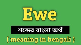 Ewe Meaning in Bengali || Ewe শব্দের বাংলা অর্থ কি? || Word Meaning Of Ewe