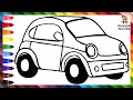 Cómo Dibujar Un Coche 🚗 Dibuja y Colorea Un Coche 🚗🌈 Dibujos Para Niños