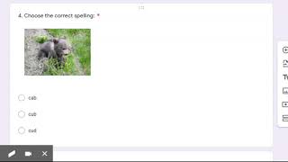 4 U 2 W 2 Spelling Test- Short Vowel u - Google Forms