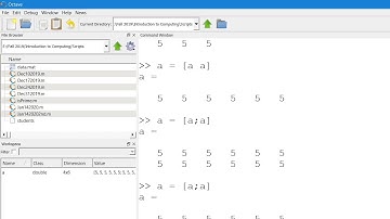 Creating Vectors and Matrices in Octave 2