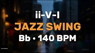 ii-V-I in Bb │ Jazz Swing Backing Track │ 140 BPM (Piano Trio)