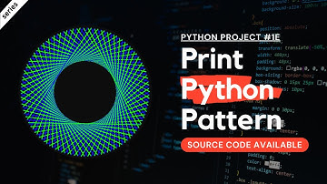 How to Print Patterns in Python using turtle module | Python Project 1e - with source code explained