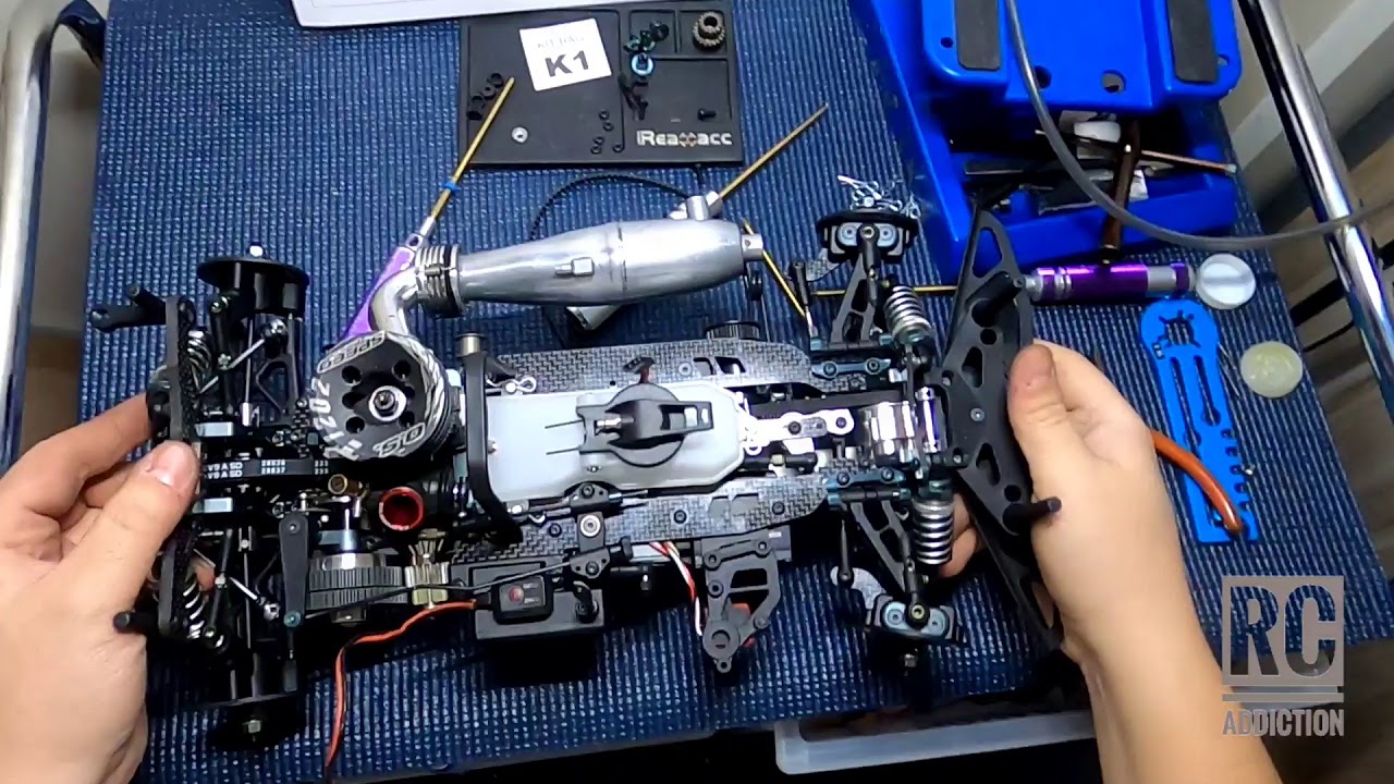 Mugen Seiki MTX7 - Throttle Linkage + Instalação do Motor e pipa +