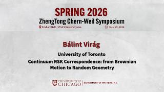 ZhengTong Chern-Weil Symposium Spring 2026: Bálint Virág (UToronto)