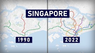 Evolution Of The Singapore Mrt 19872022 geographic Map