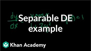 Old separable differential equations example | First order differential equations | Khan Academy