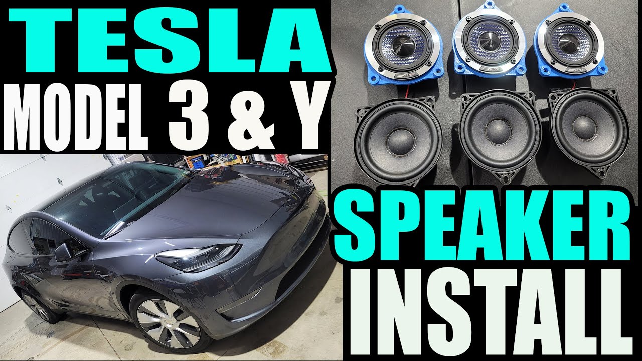 TESLA MODEL 3 / Y - HOW TO INSTALL DASH SPEAKERS -- AUDIO UPGRADE - YouTube