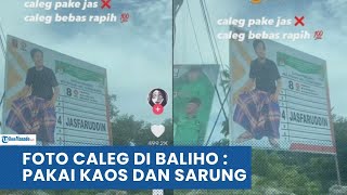 CALEG DI KENDARI PASANG FOTO LUCU DI BALIHO KAMPANYE PAKAI SARUNG