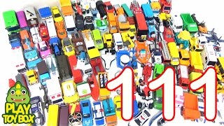 Learn to Count Numbers 1 to 111 for kids with Vehicles Poli Tayo Tomica Lego Car Toys [KOR]