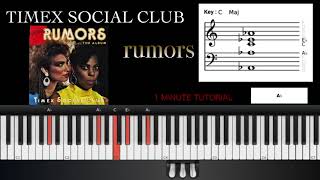 "Rumors" by Timex Social Club (1 Minute Piano Tutorial)