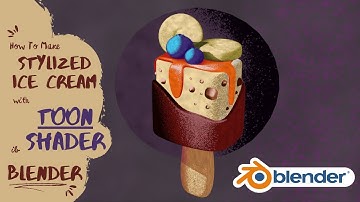Stylized Ice Cream in blender: Modeling and Toon Shading