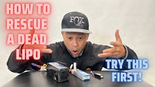 How to rescue a dead lipo battery that won't charge - voltage too low, drained, discharged error