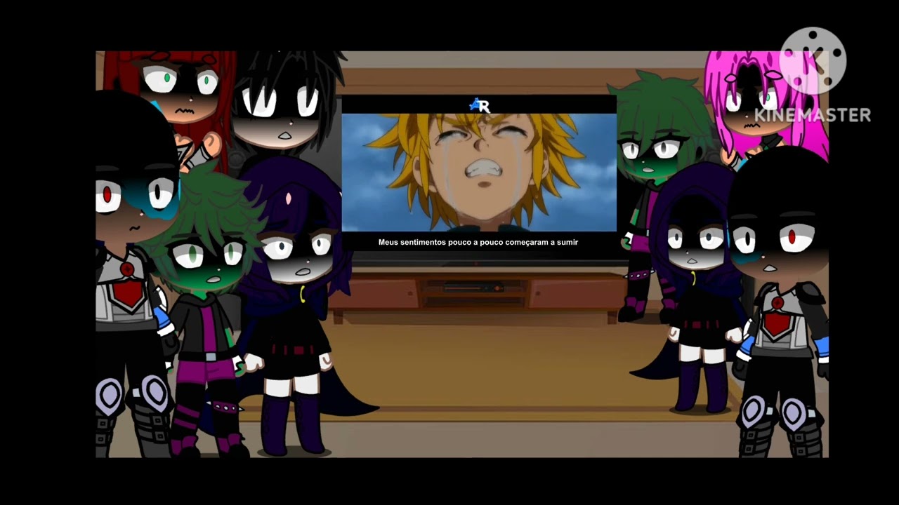 Jovens titans e jovens titans em ação react robin ttg as meliodas rap dois lados