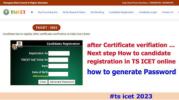 How to Candidate Registration in TS icet 2023 | https://tsicet.nic.in/Default.aspx |#tsicet2023