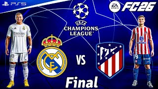 FC 26 - Real Madrid vs. Atletico Madrid Ft. Trent, Alvarez, | UEFA Champions League Final | [4K60]