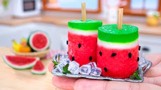 🍉 Best Fresh Miniature Watermelon Paleta Mexicana Ice Cream Recipe For This Summer 🍨 Yummy Mini ASMR