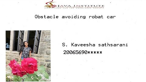 java institute robot car.Kaveesha sathsarani.