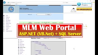 MLM - Multilevel Marketing System - ASP.NET + VB.NET + SQL Server Demo by readymadeproject.com