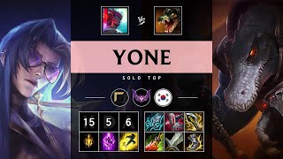Yone Top vs Renekton: Triple Kill, Legendary - KR Master Patch 14.22