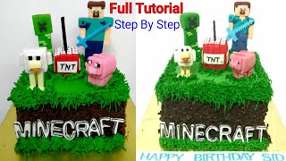 How To Make A Minecraft Cake | Minecraft Xbox Birthday Cake Tutorial | Minecraft Cake Ideas