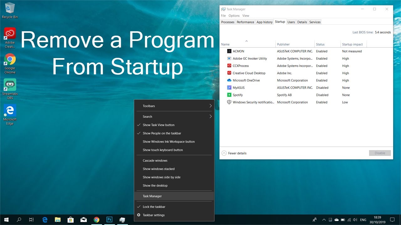 - How To Remove Programs From Startup Windows 10 How to Remove a Programs From Startup in Windows 10 YouTube