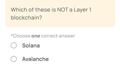 Xeneas Daily Quiz Answer 11 March | Which of these is NOT a layer 1 blockchain?
