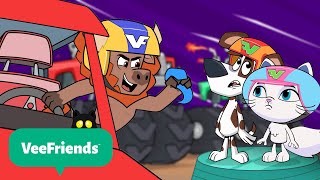 A Monster Truck Battle with a Twist | + More | VeeFriends 🐈‍⬛ | Cartoon Video Compilation
